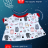 Футболка "Котейки" и клетчатые штаны для кота Басика 30 см