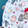 Футболка "Котейки" и клетчатые штаны для кота Басика 30 см