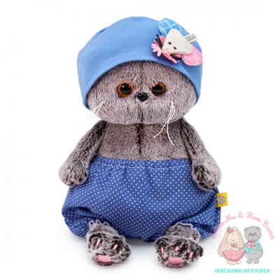 Кот Басик BABY в шапочке с мышкой