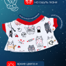 Футболка "Котейки" и клетчатые штаны для кота Басика 22 см и Ли-Ли 24 см