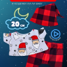 Пижама в клетку с колпаком для кота Басика 20 см и Ли-Ли Baby, серый