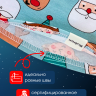 Пижама в клетку с колпаком для кота Басика 20 см и Ли-Ли Baby, ментол