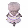 Кот Басик BABY в полосатом комбинезончике