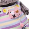 Кот Басик BABY в полосатом комбинезончике