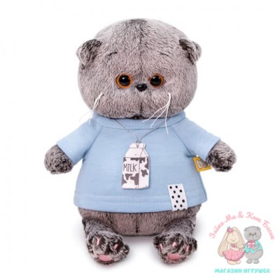 Кот Басик BABY в голубой футболке