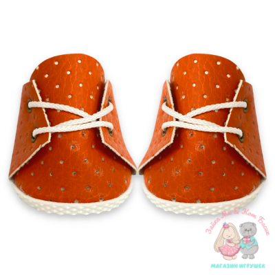 Игрушечные ботиночки для кота Басика, оранжевые